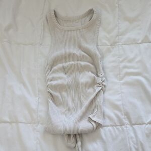 American Eagle Outfitters Cream Ribbed Tank Top